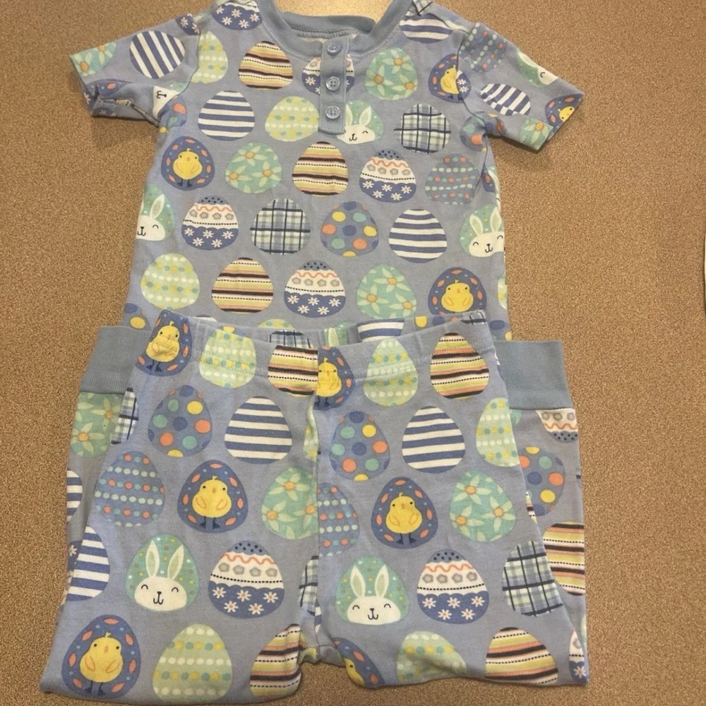 2 sets Children's Place and Gymboree Blue and White Bunny Pajama Set 18-24 month
